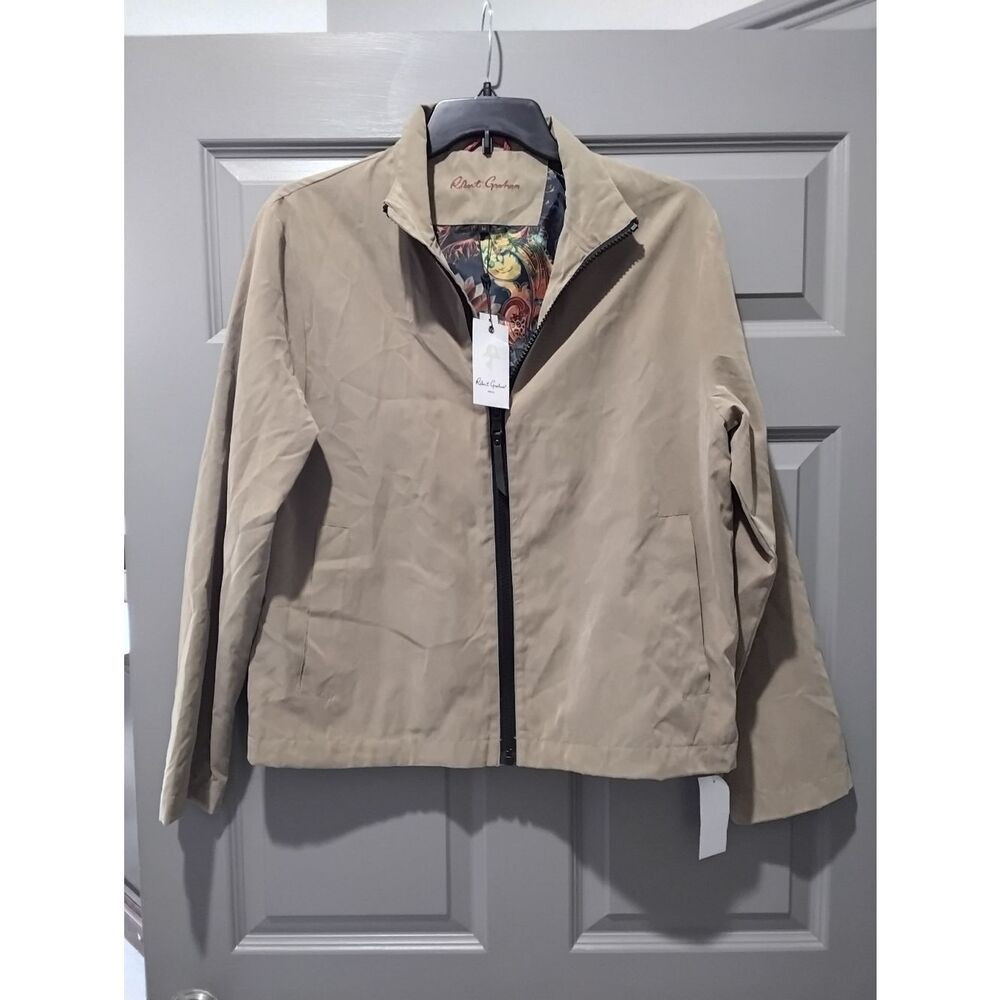 Robert Graham Tan Lightweight Zip Jacket